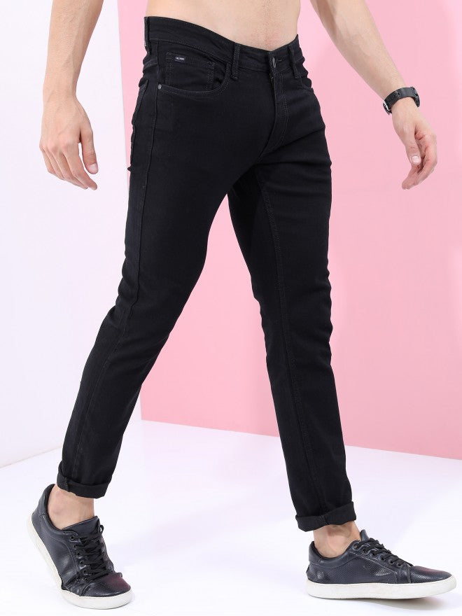 Highlander Men Black Slim Fit Stretchable Jeans - Black - Image 6