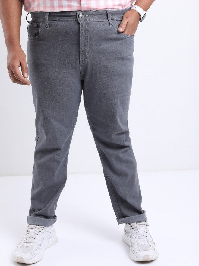 Highlander Men Grey Slim Fit Stretchable Jeans - Grey - Image 1