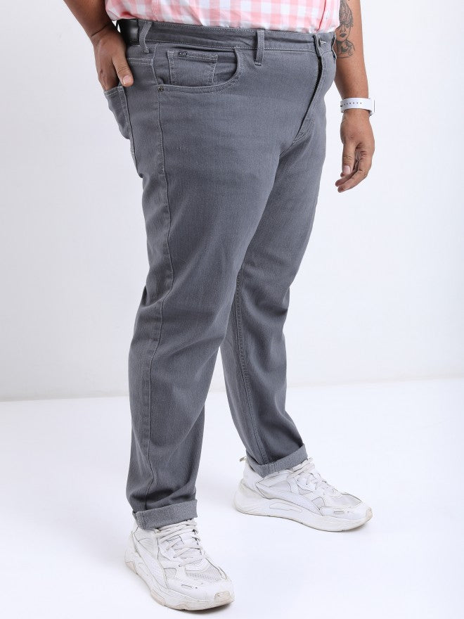 Highlander Men Grey Slim Fit Stretchable Jeans - Grey - Image 6