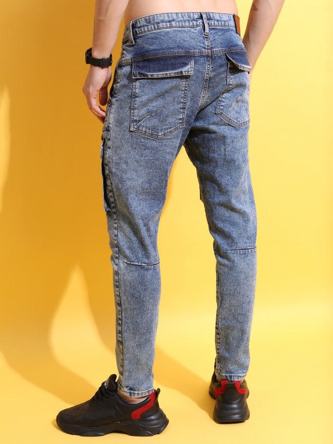 Highlander Men Blue Slim Fit Stretchable Jeans - Blue - Image 3