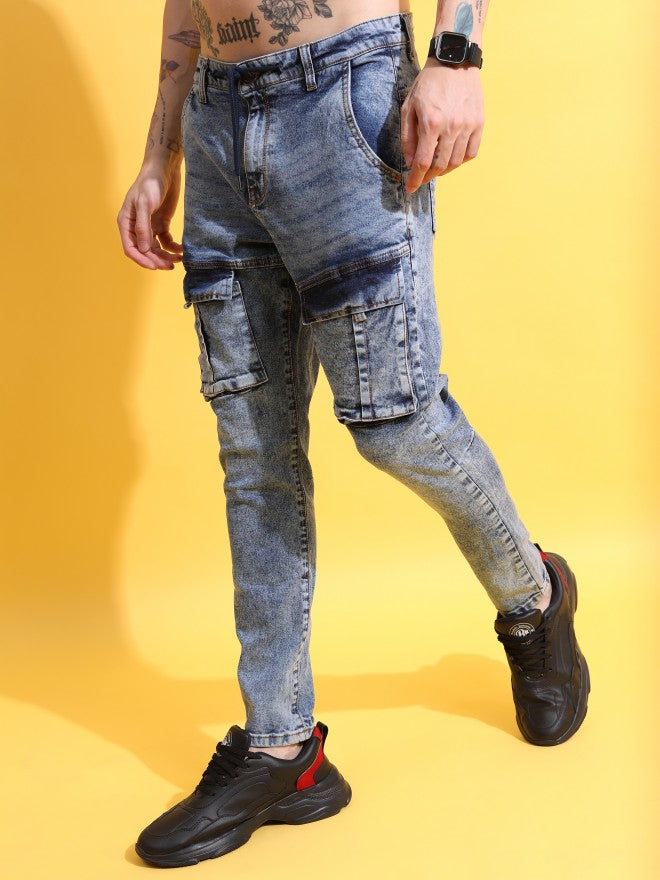 Highlander Men Blue Slim Fit Stretchable Jeans - Blue - Image 4