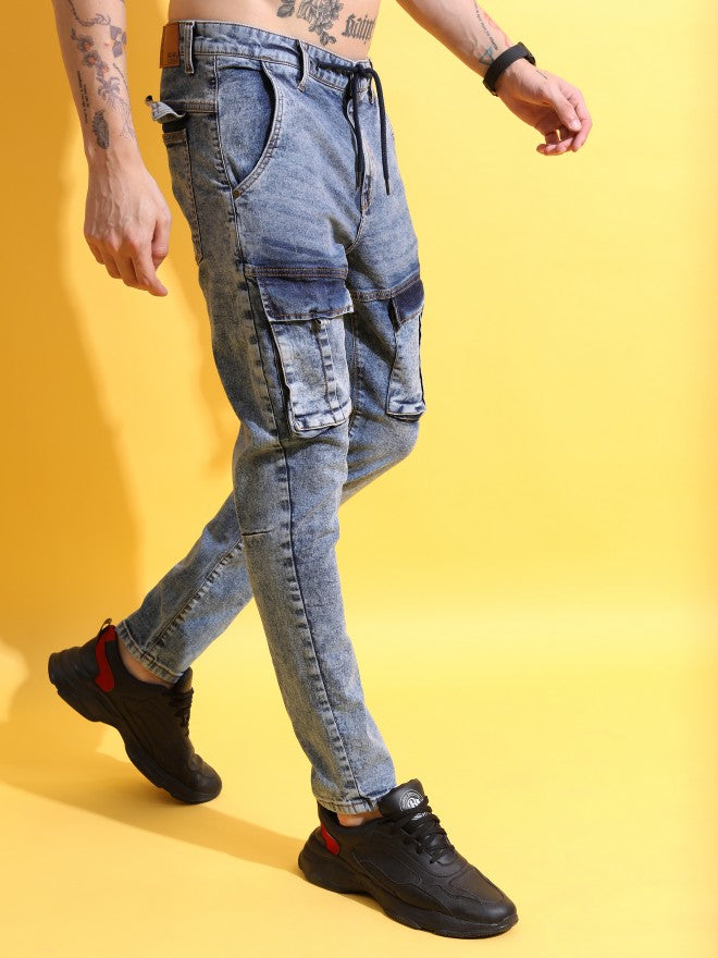Highlander Men Blue Slim Fit Stretchable Jeans - Blue - Image 6