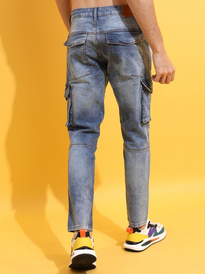 Highlander Men Blue Slim Fit Stretchable Jeans - Blue - Image 3