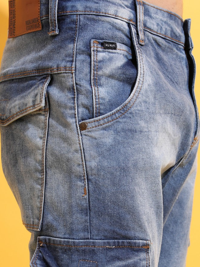 Highlander Men Blue Slim Fit Stretchable Jeans - Blue - Image 5