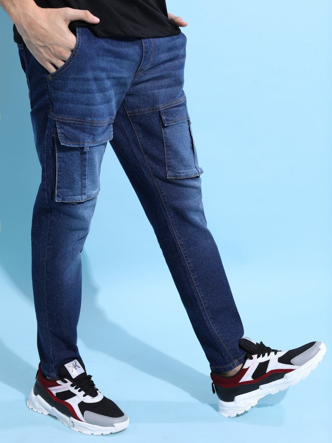 Highlander Men Blue Slim Fit Stretchable Jeans - Blue - Image 1