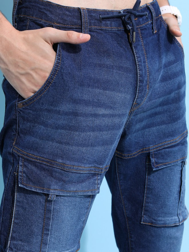 Highlander Men Blue Slim Fit Stretchable Jeans - Blue - Image 5
