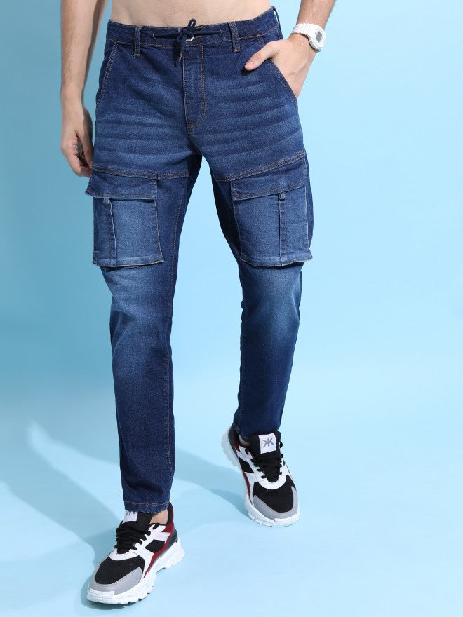 Highlander Men Blue Slim Fit Stretchable Jeans - Blue - Image 6