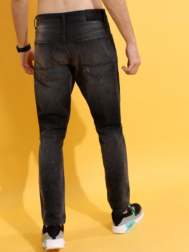Highlander Men Grey Tapered Fit Mildly Distressed Stretchable Jeans - Grey - Image 3