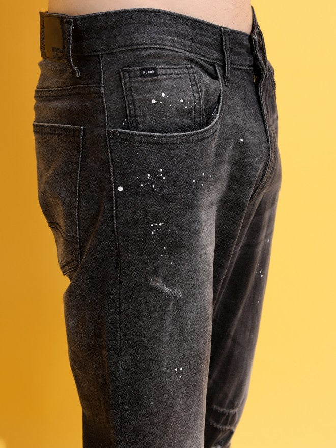 Highlander Men Grey Tapered Fit Mildly Distressed Stretchable Jeans - Grey - Image 5