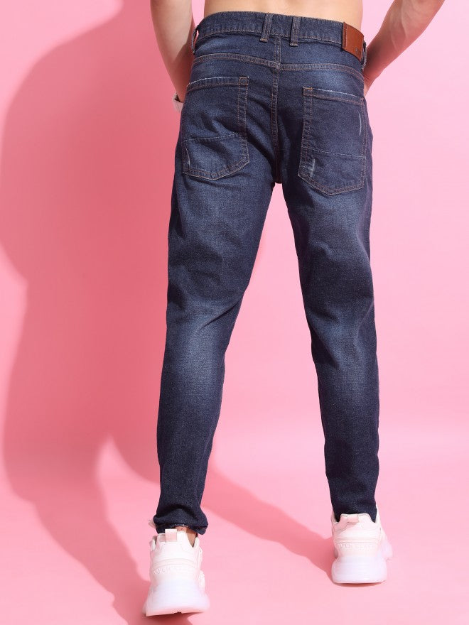 Highlander Men Indigo Super Skinny Fit Highly Distressed Stretchable Jeans - Blue - Image 3