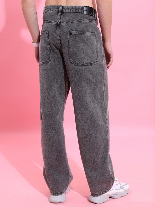Highlander Men Grey Straight Fit Jeans - Grey - Image 3