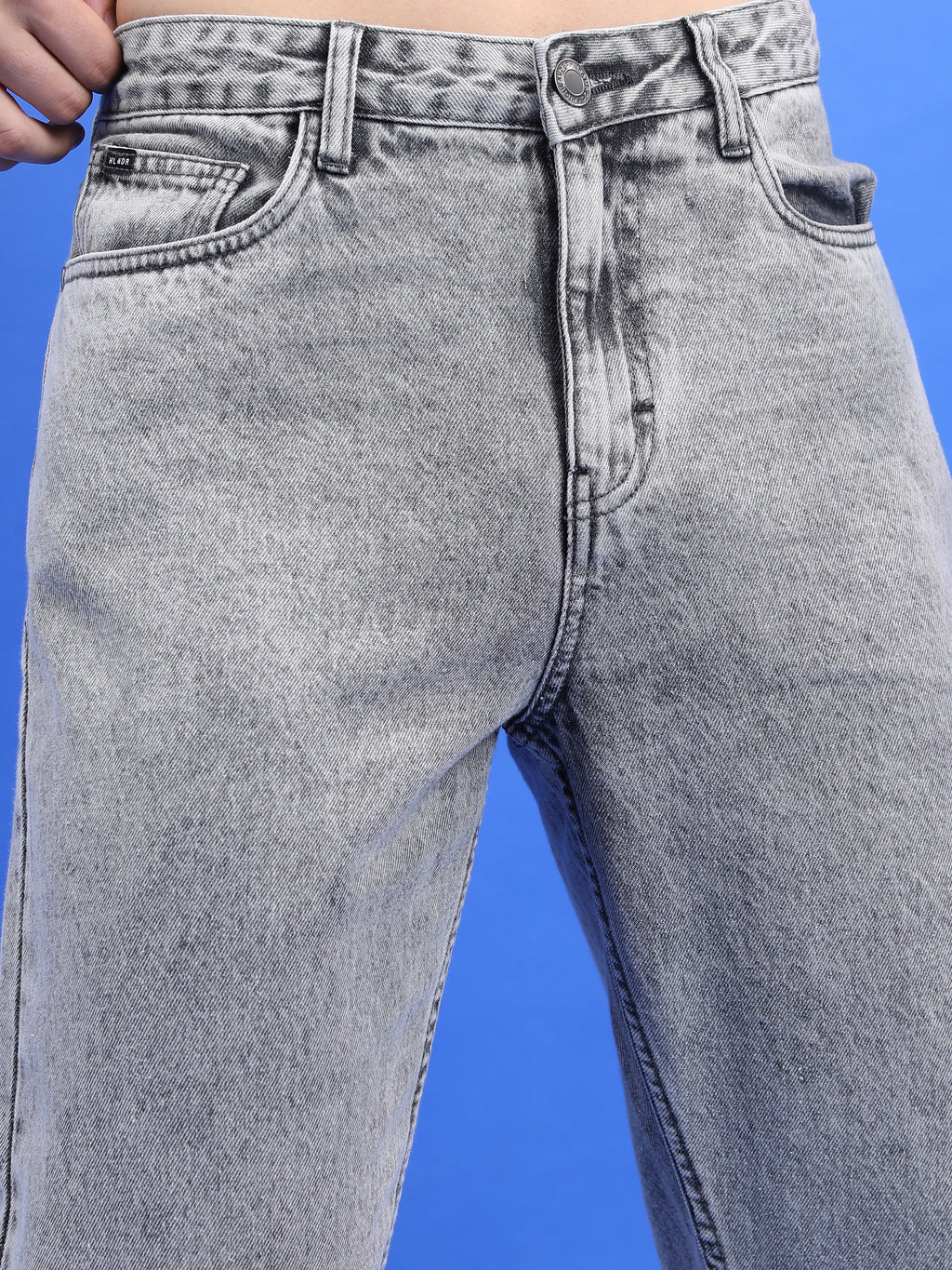 Highlander Men Light Grey Straight Fit Jeans - Light Grey - Image 5
