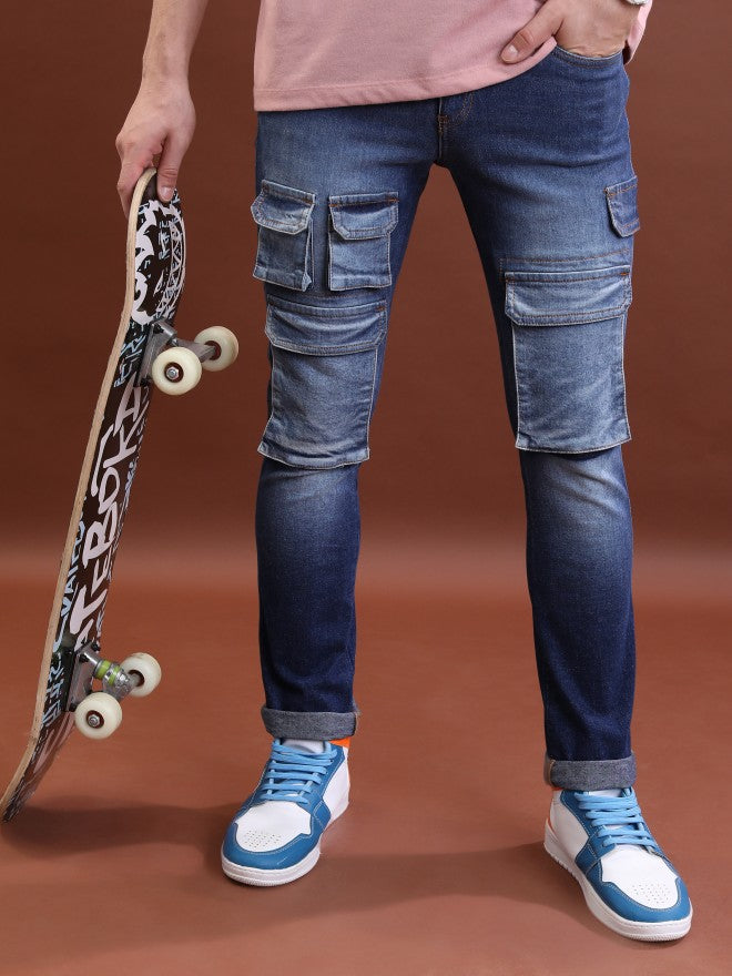 Highlander Men Blue Slim Fit Stretchable Jeans - Blue - Image 1