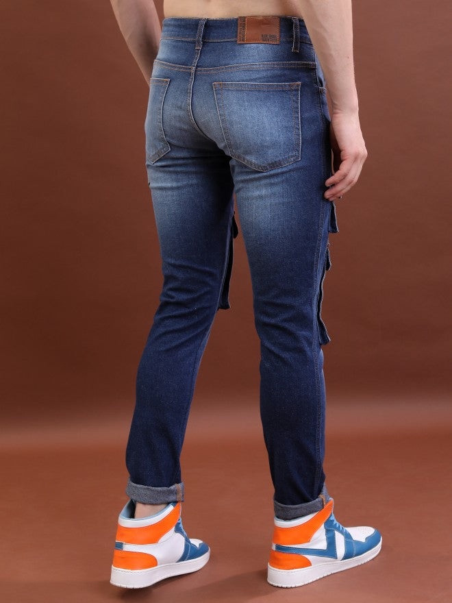 Highlander Men Blue Slim Fit Stretchable Jeans - Blue - Image 3