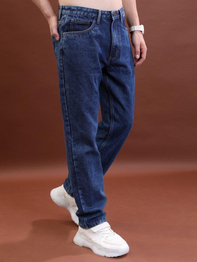 Highlander Men Blue Straight Fit Jeans - Blue - Image 6