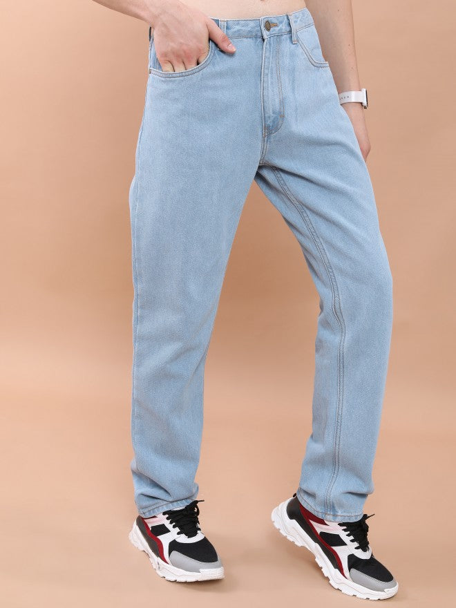 Highlander Men Light Blue Straight Fit Jeans - Blue - Image 6