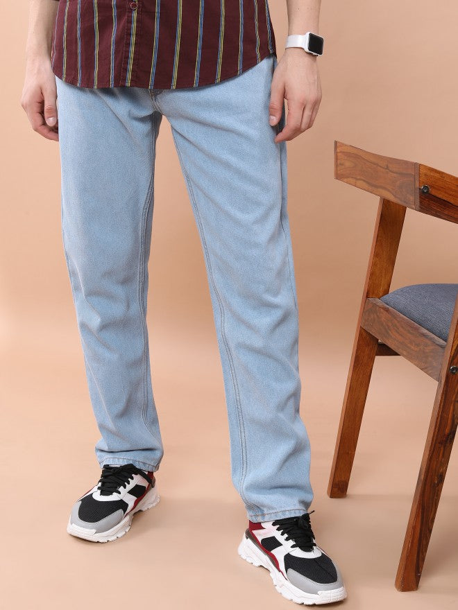Highlander Men Light Blue Straight Fit Jeans - Blue - Image 7