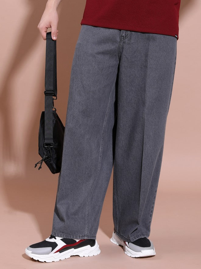 Highlander Men Grey Relaxed Fit Jeans - Grey - Image 1