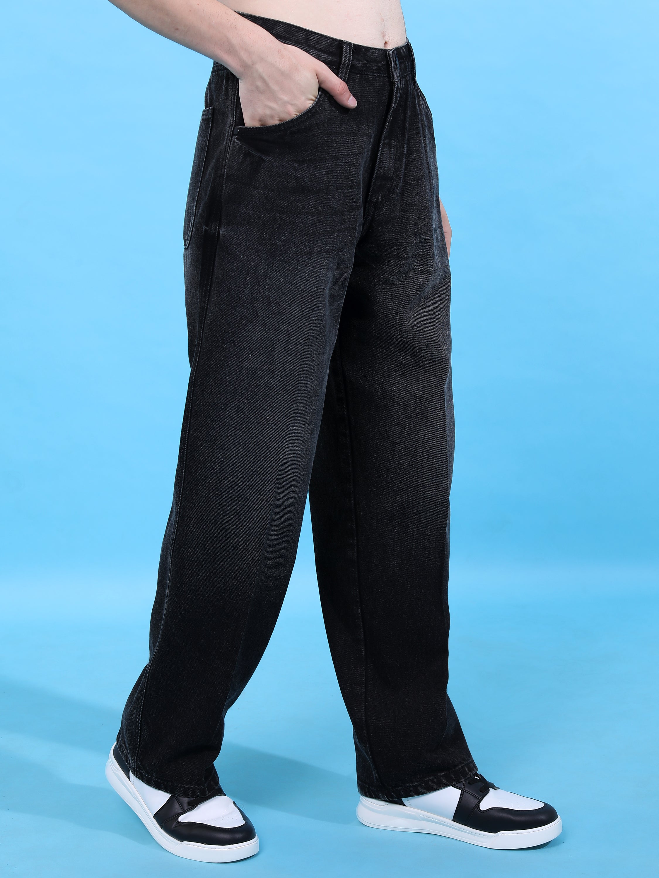 Highlander Men Black Straight Fit Jeans - Black - Image 6