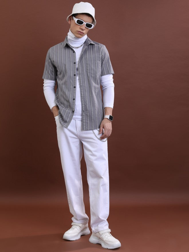 Highlander Men White Relaxed Fit Jeans - White - Image 2