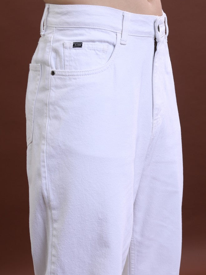 Highlander Men White Relaxed Fit Jeans - White - Image 5