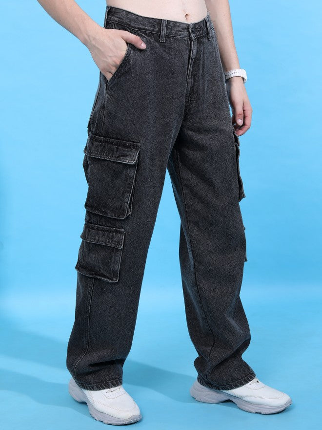 Highlander Men Grey Relaxed Fit Jeans - Grey - Image 1