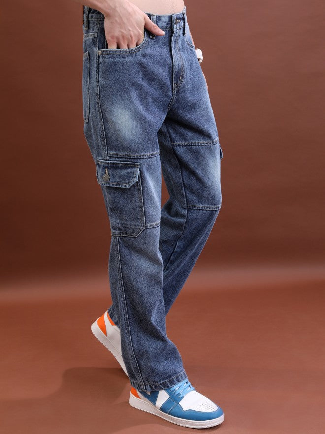 Highlander Men Blue Straight Fit Jeans - Blue - Image 6