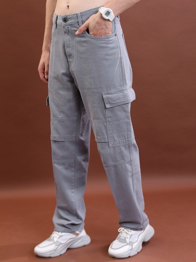 Highlander Men Grey Relaxed Fit Jeans - Grey - Image 4