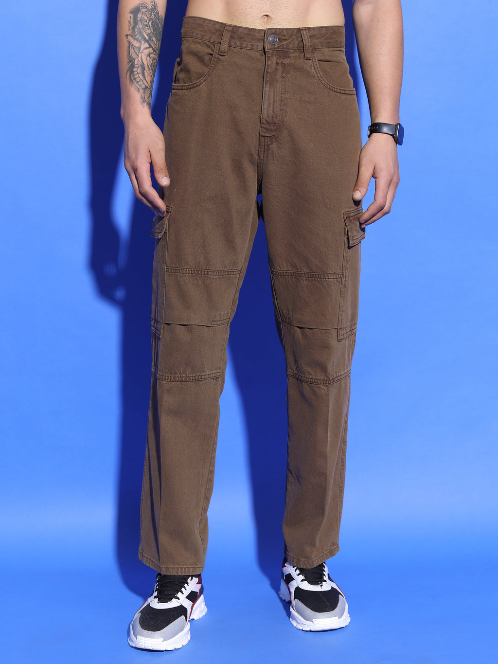 Highlander Men Brown Straight Fit Jeans - Brown - Image 1