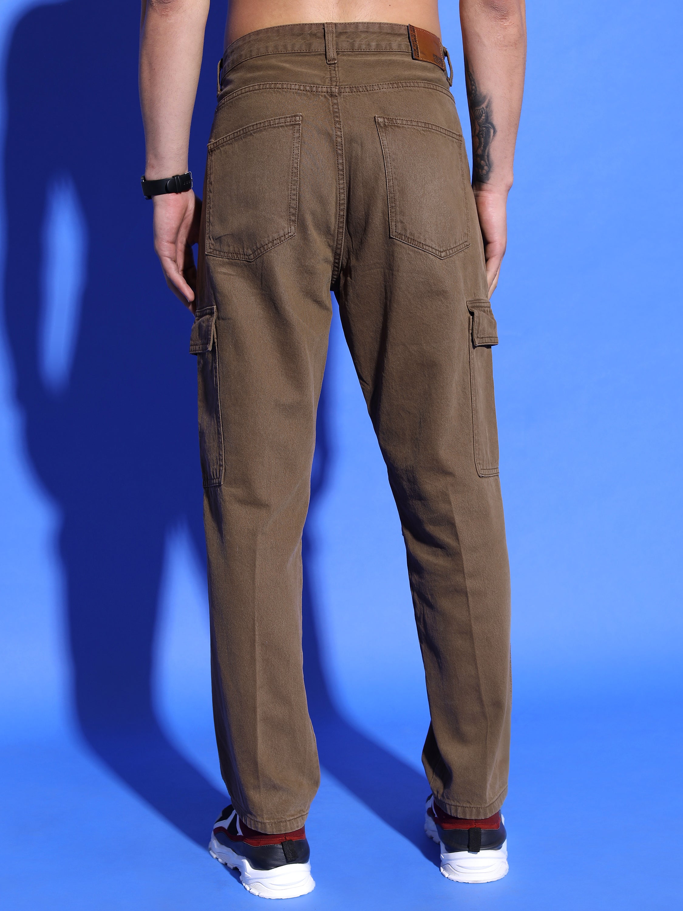 Highlander Men Brown Straight Fit Jeans - Brown - Image 3