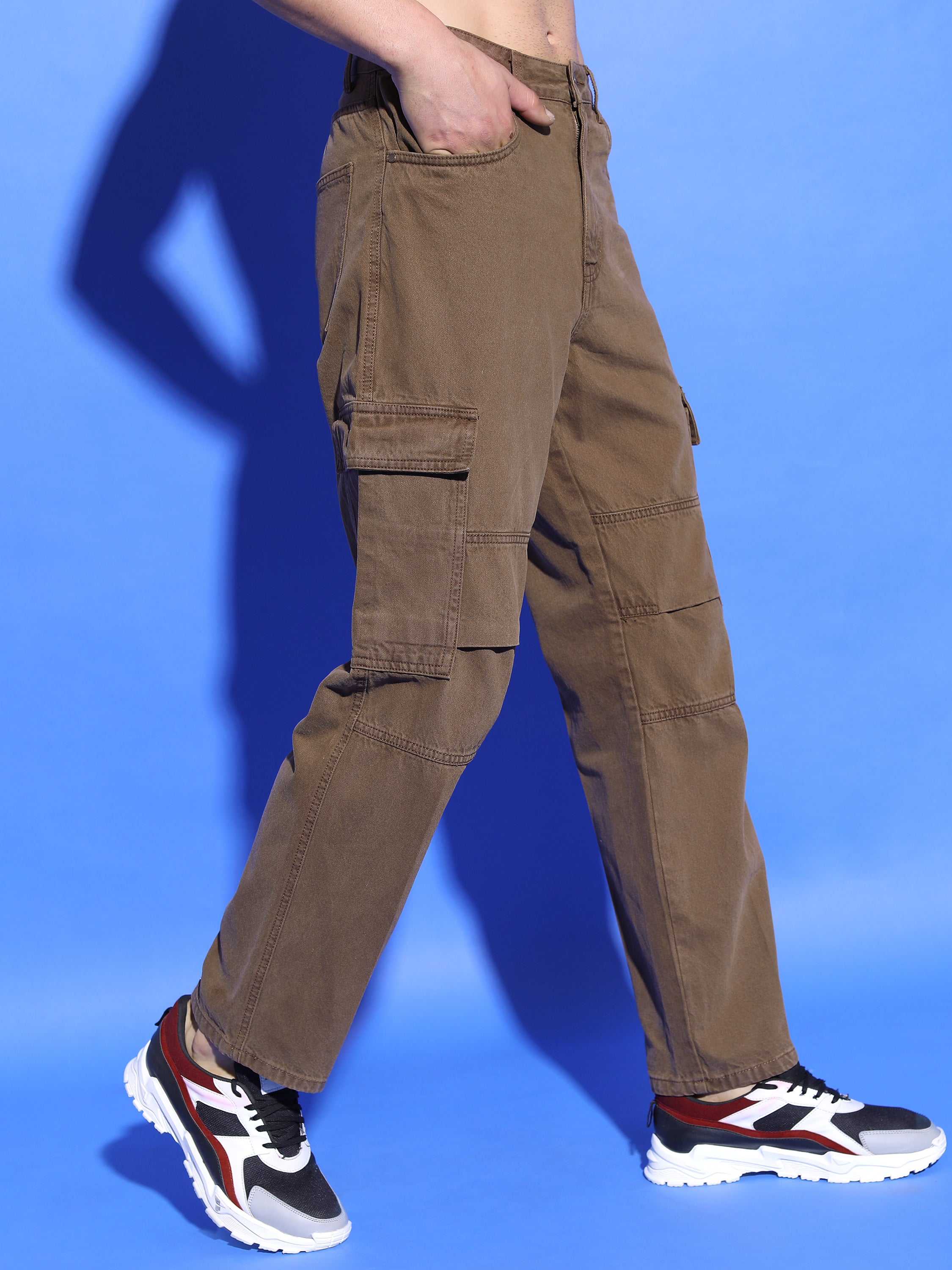 Highlander Men Brown Straight Fit Jeans - Brown - Image 6