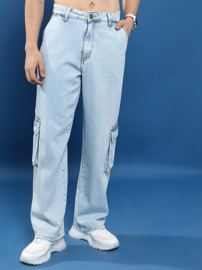 Highlander Men Blue Relaxed Fit Stretchable Jeans - Blue - Image 1