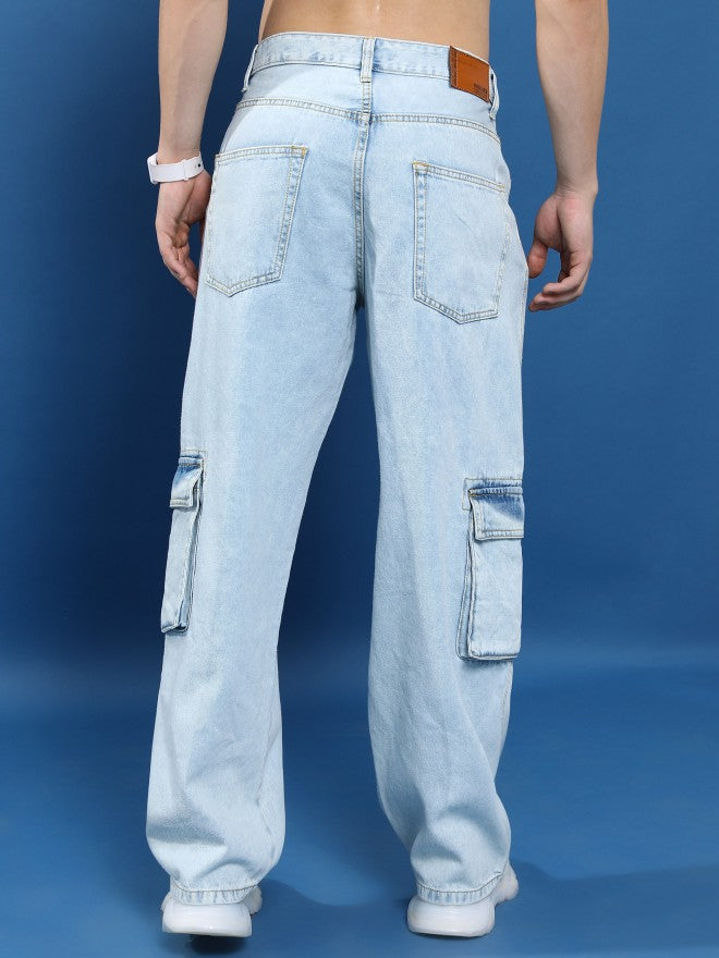 Highlander Men Blue Relaxed Fit Stretchable Jeans - Blue - Image 3