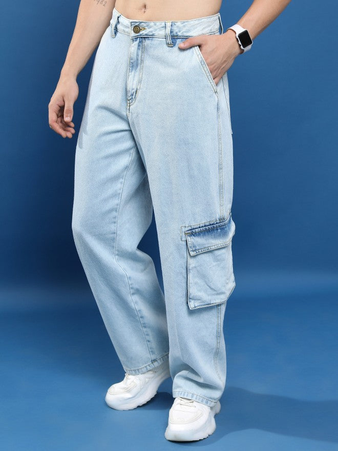 Highlander Men Blue Relaxed Fit Stretchable Jeans - Blue - Image 4