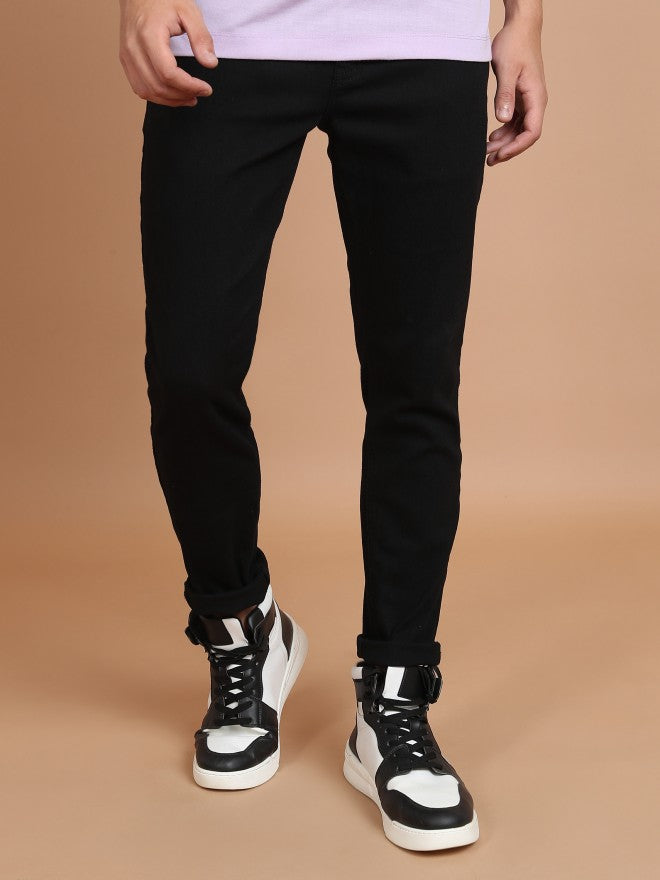 Highlander Men Black Slim Fit Stretchable Jeans - Black - Image 1