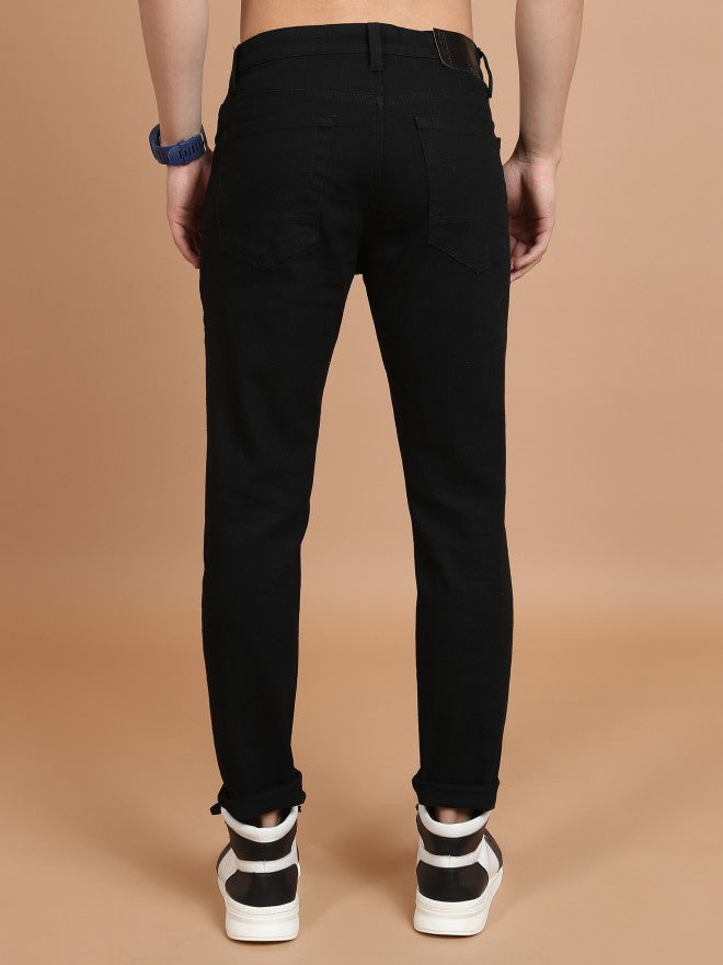 Highlander Men Black Slim Fit Stretchable Jeans - Black - Image 3