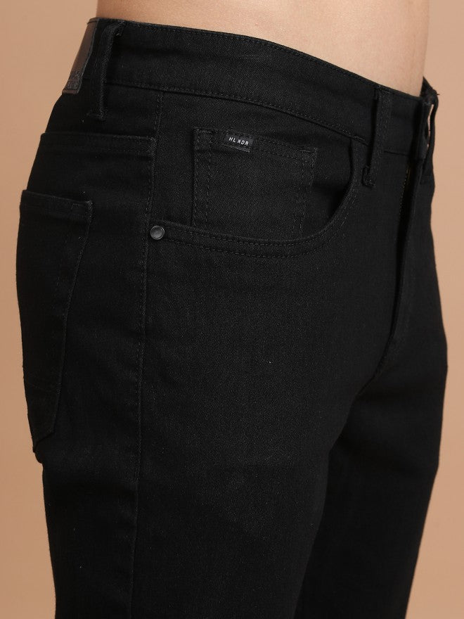 Highlander Men Black Slim Fit Stretchable Jeans - Black - Image 5