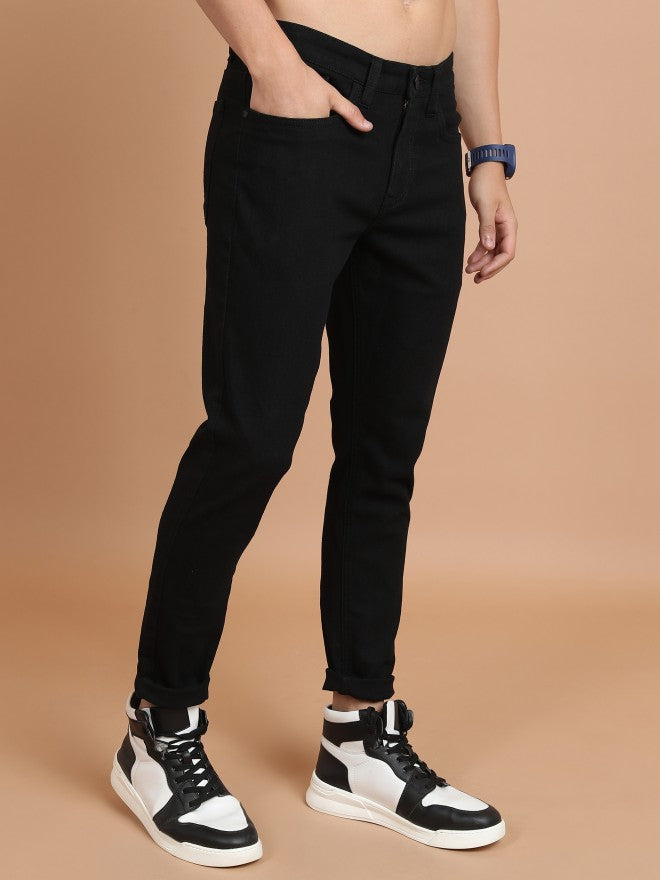 Highlander Men Black Slim Fit Stretchable Jeans - Black - Image 6
