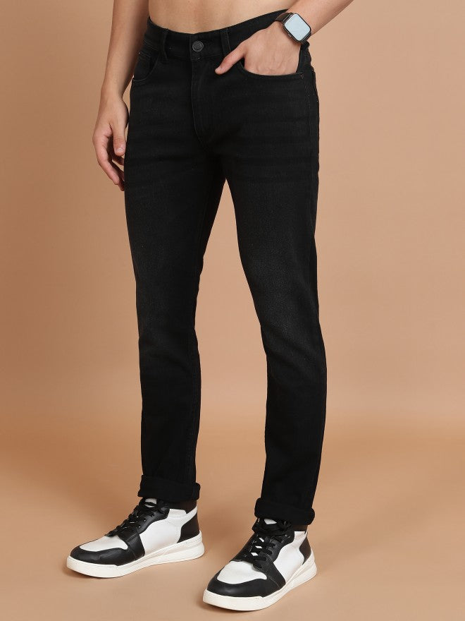 Highlander Men Black Skinny Fit Stretchable Jeans - Black - Image 4