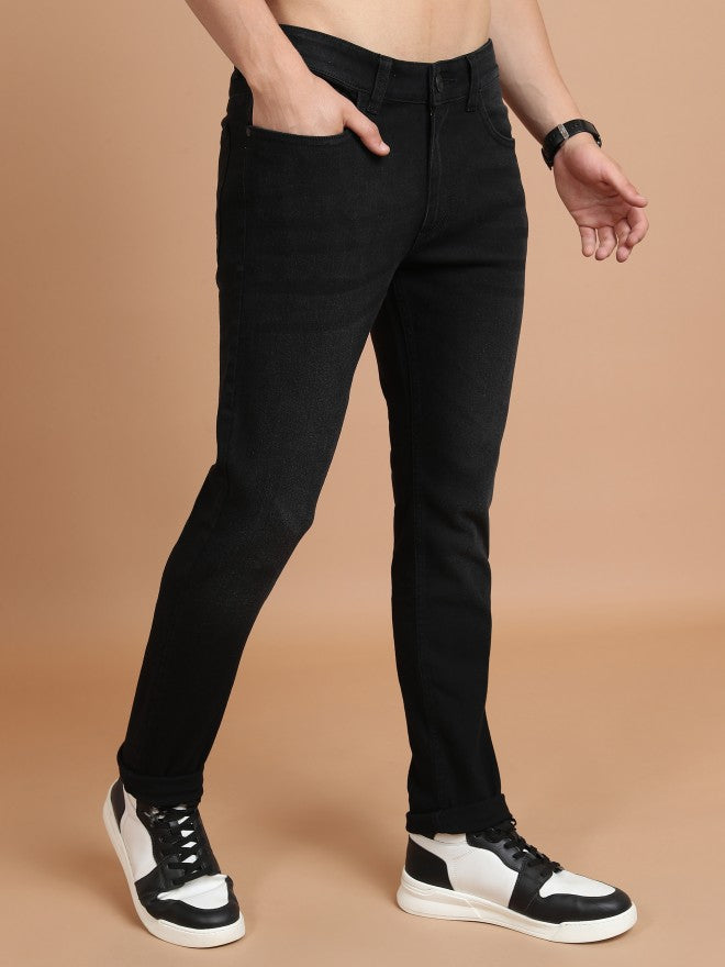 Highlander Men Black Skinny Fit Stretchable Jeans - Black - Image 6