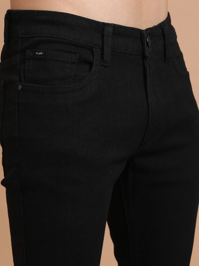 Highlander Men Black Skinny Fit Stretchable Jeans - Black - Image 5