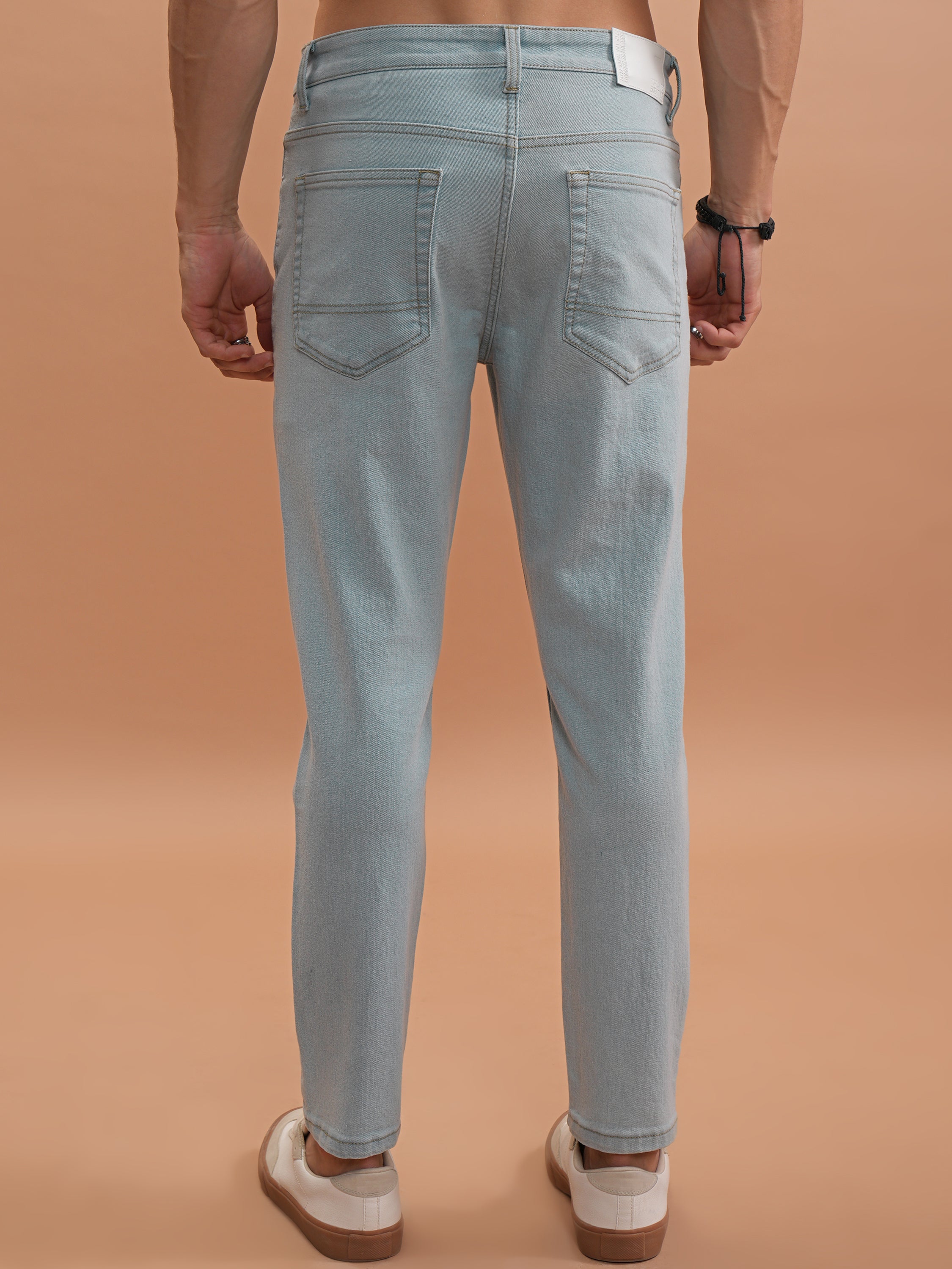 Highlander Men Blue Tapered Fit Stretchable Jeans - Blue - Image 3