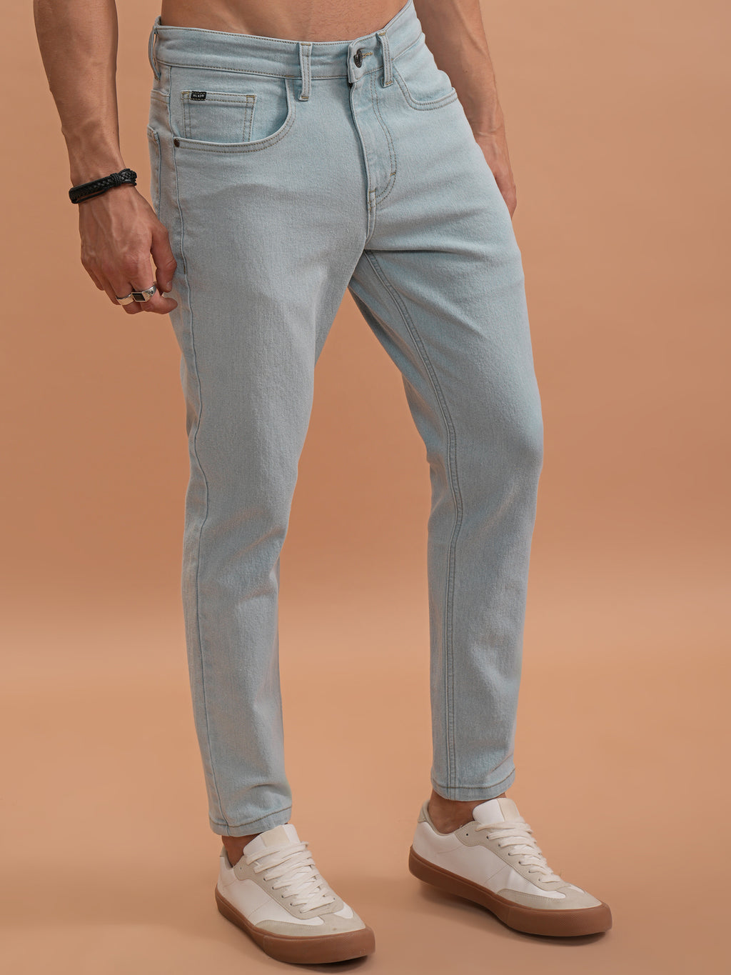 Highlander Men Blue Tapered Fit Stretchable Jeans - Blue - Image 6