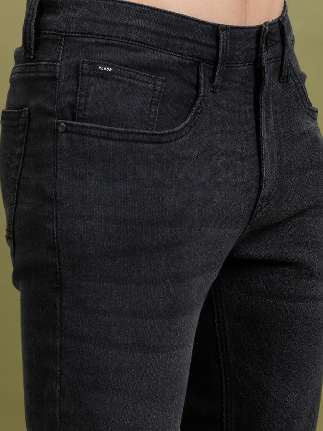 Highlander Men Black Slim Fit Stretchable Jeans - Black - Image 5