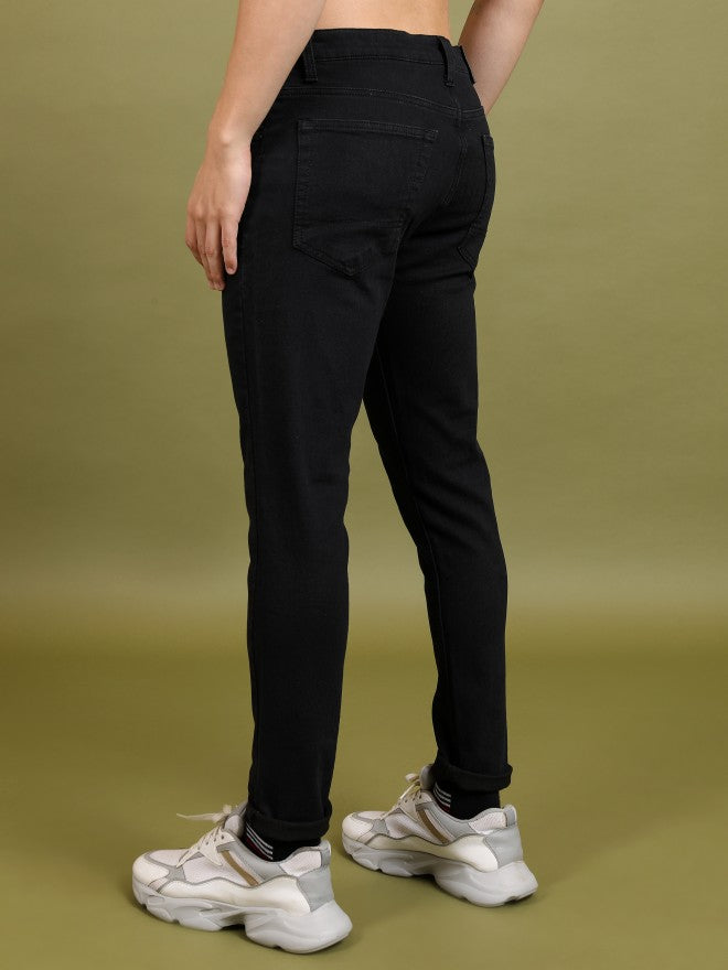 Highlander Men Black Slim Fit Stretchable Jeans - Black - Image 3