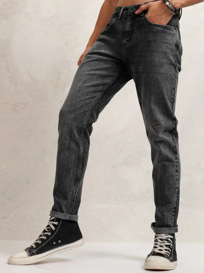 Highlander Men Grey Tapered Fit Jeans - Grey - Image 4