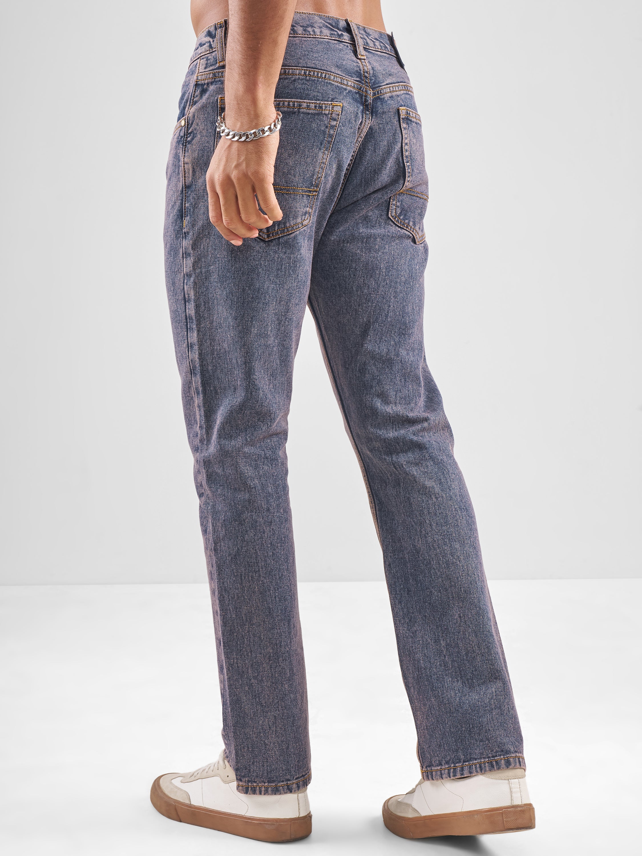 Highlander Men Rust Relaxed Fit Jeans - Rust - Image 3