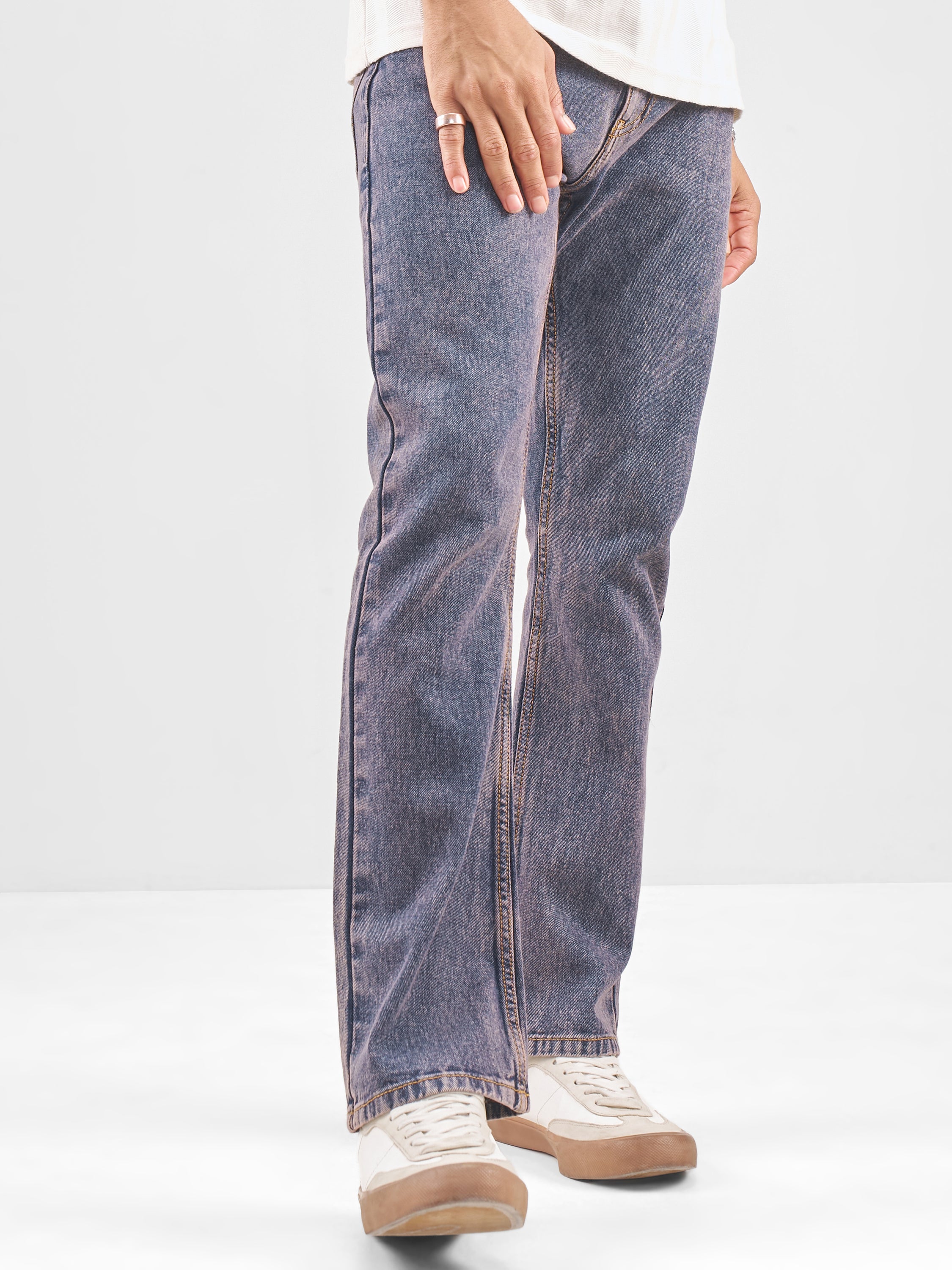 Highlander Men Rust Relaxed Fit Jeans - Rust - Image 6