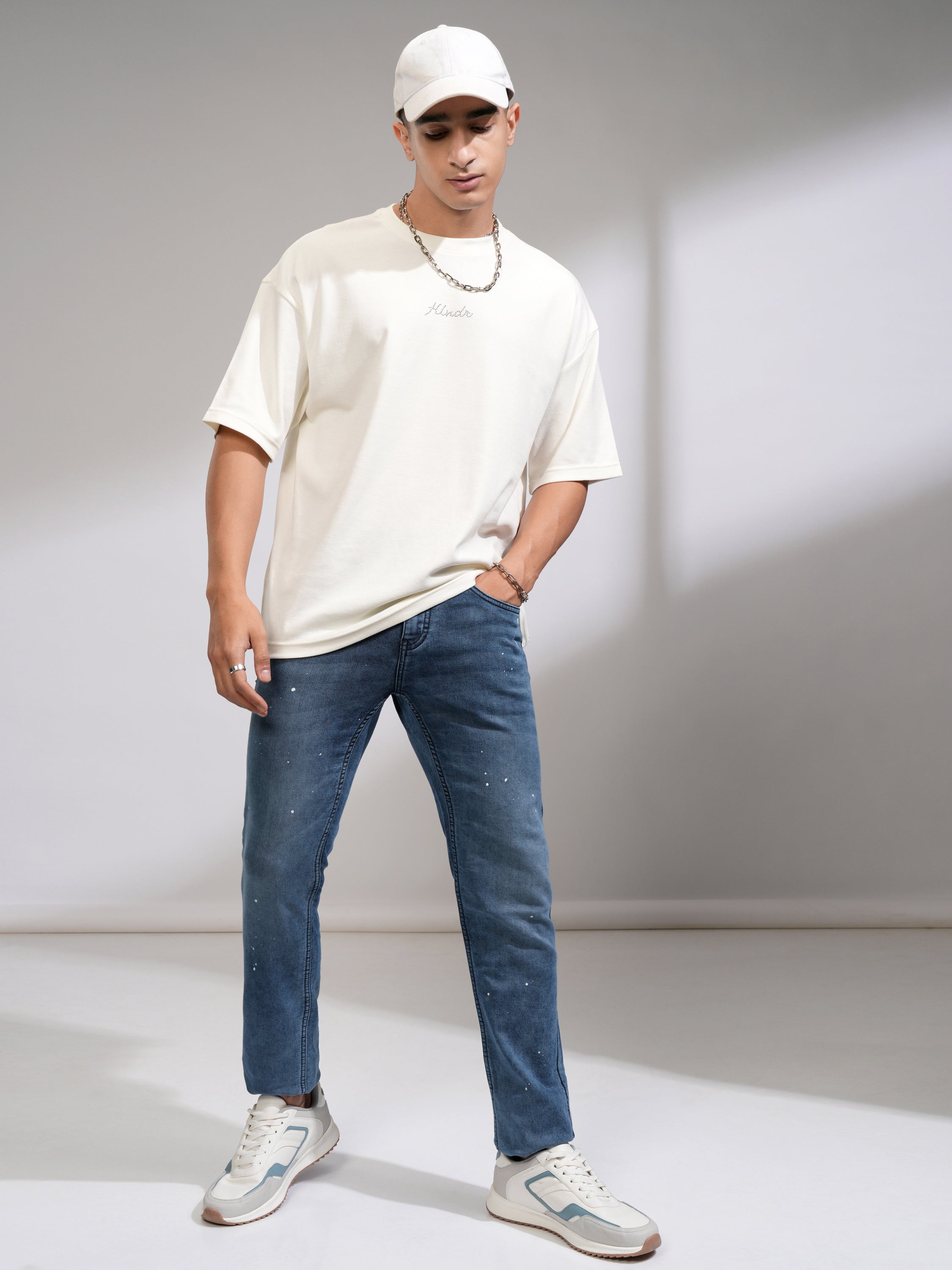 Highlander Men Blue Tapered Fit Stretchable Jeans - Blue - Image 2