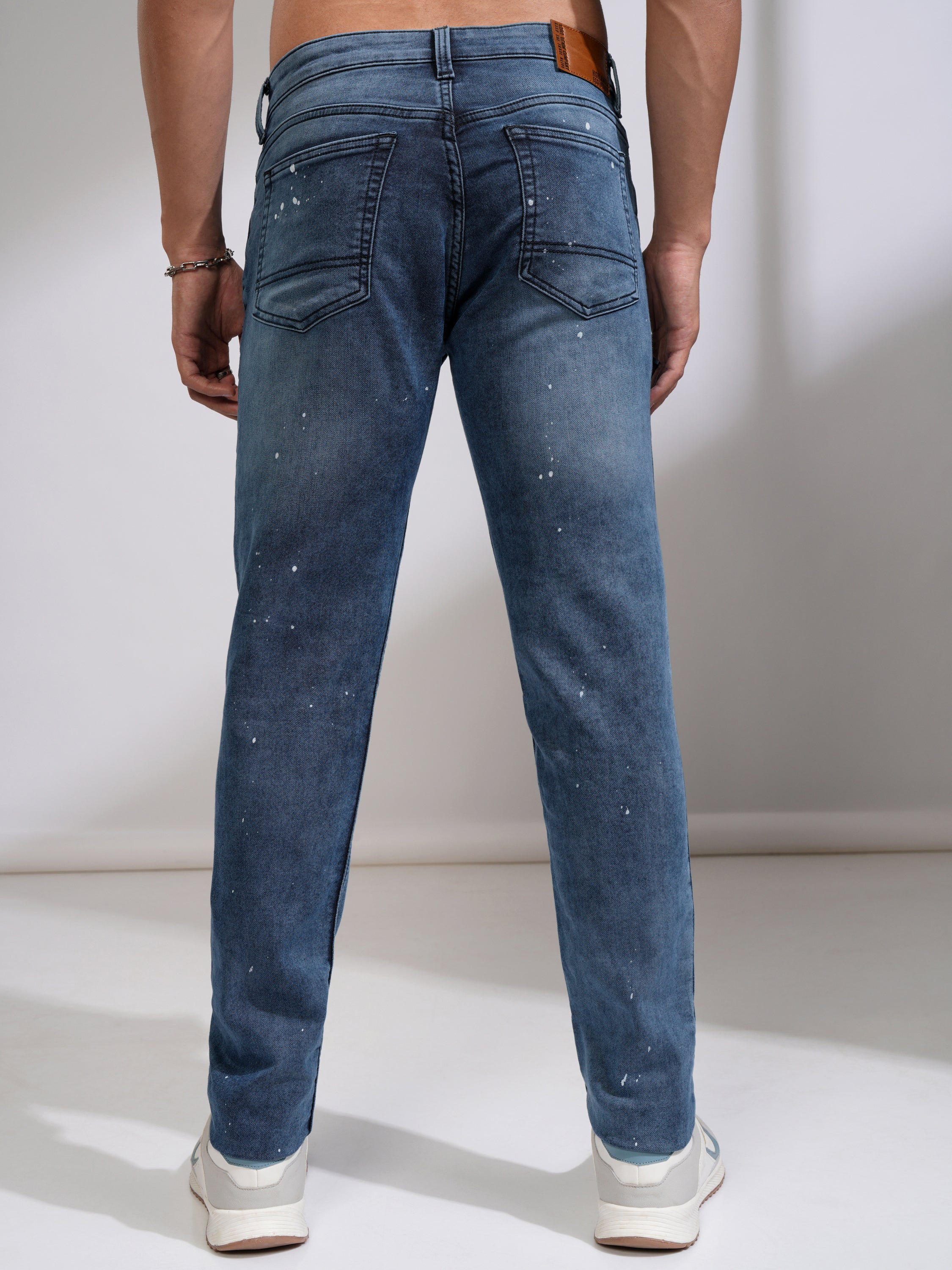 Highlander Men Blue Tapered Fit Stretchable Jeans - Blue - Image 3
